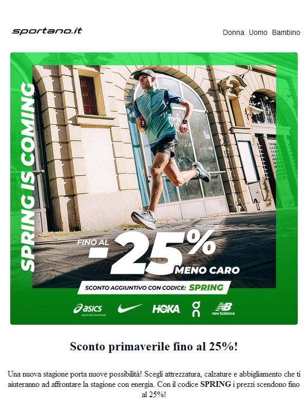 Sta arrivando la primavera! Parti per la stagione con uno sconto fino al 25%!