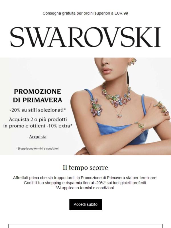 Non perderti i nostri sconti fino al -20% su stili selezionati*