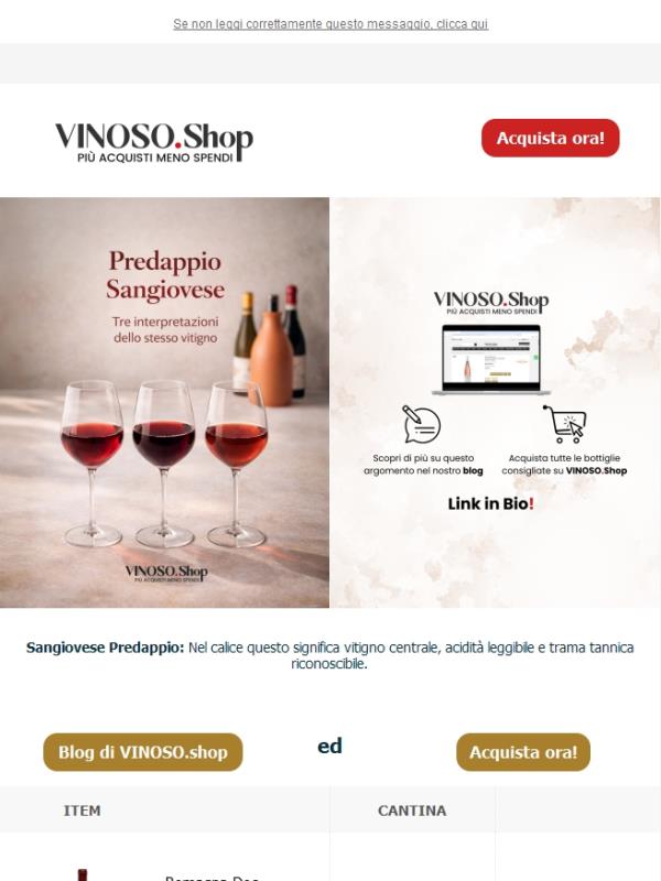 🍇 VINOSO | Sangiovese Predappio: Scopri le tre interpretazioni Drei Donà