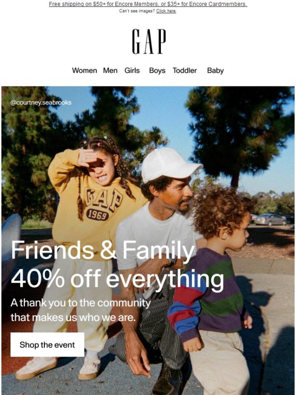 Your invitation is inside: 40% off everything + extra 10%