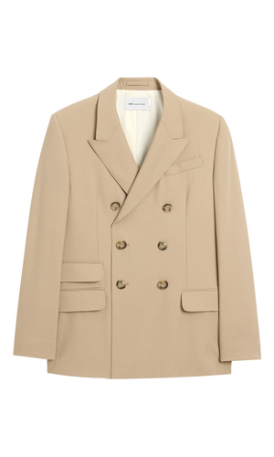 Double-breasted wool jacket