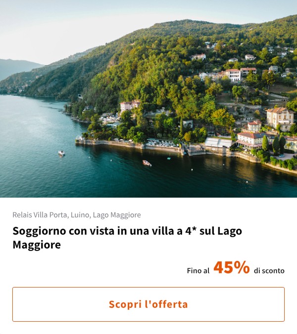 Soggiorno con vista in una villa a 4* sul Lago Maggiore