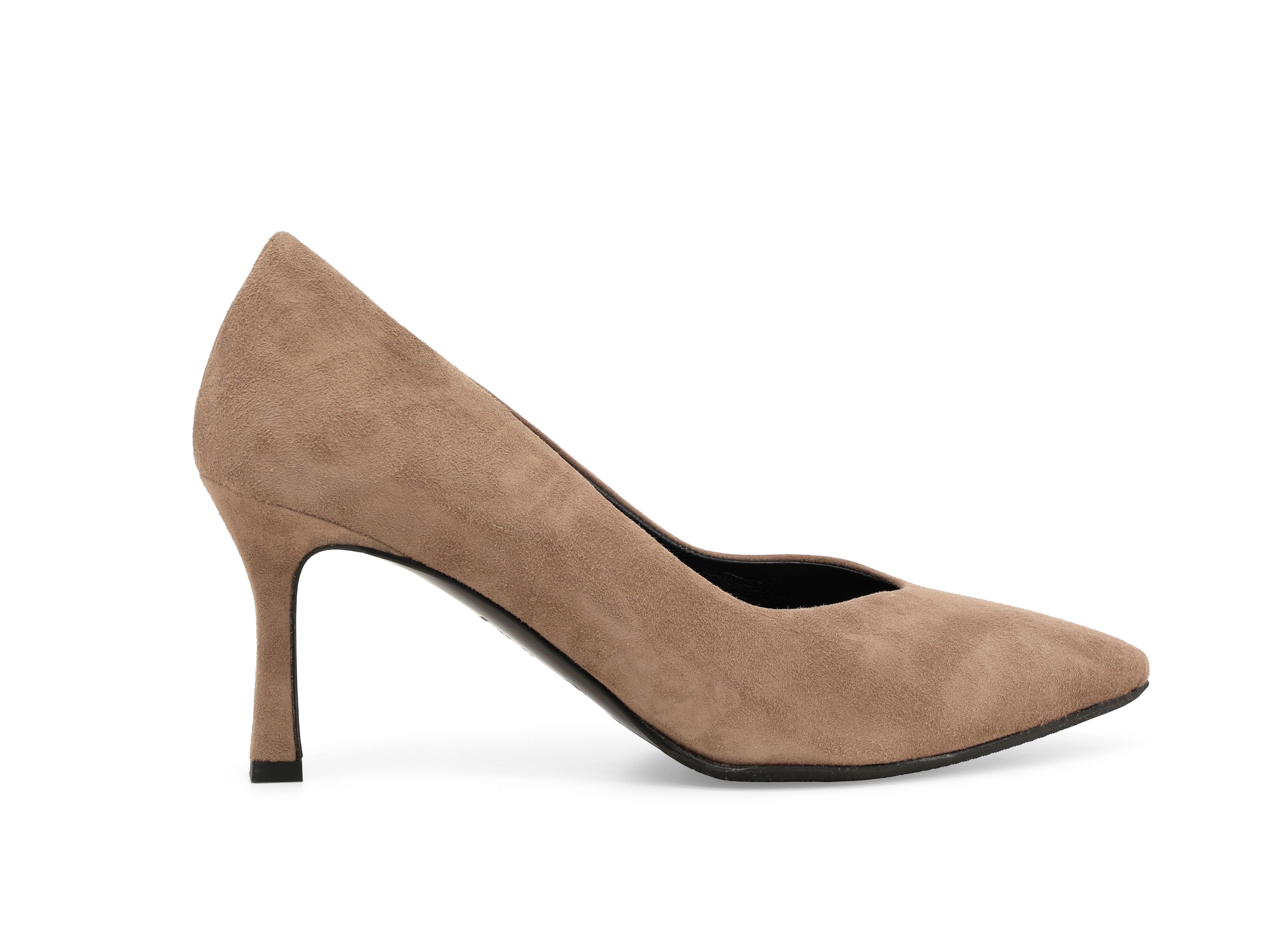 Décolleté donna in camoscio beige d5176z