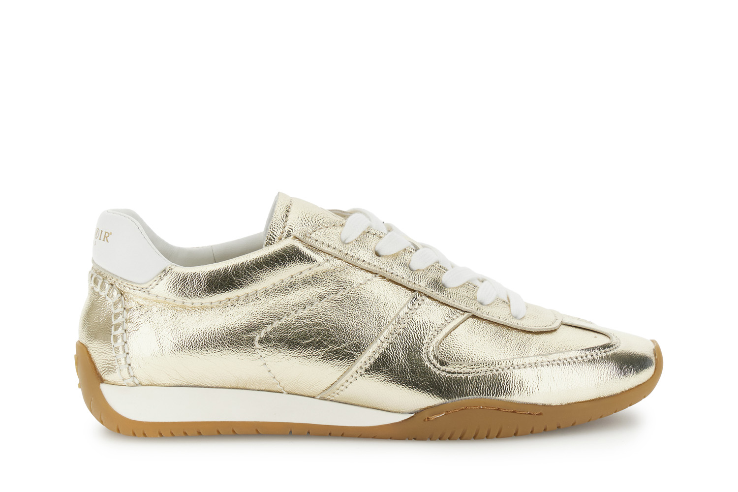 Image of running allacciate in pelle laminata platino