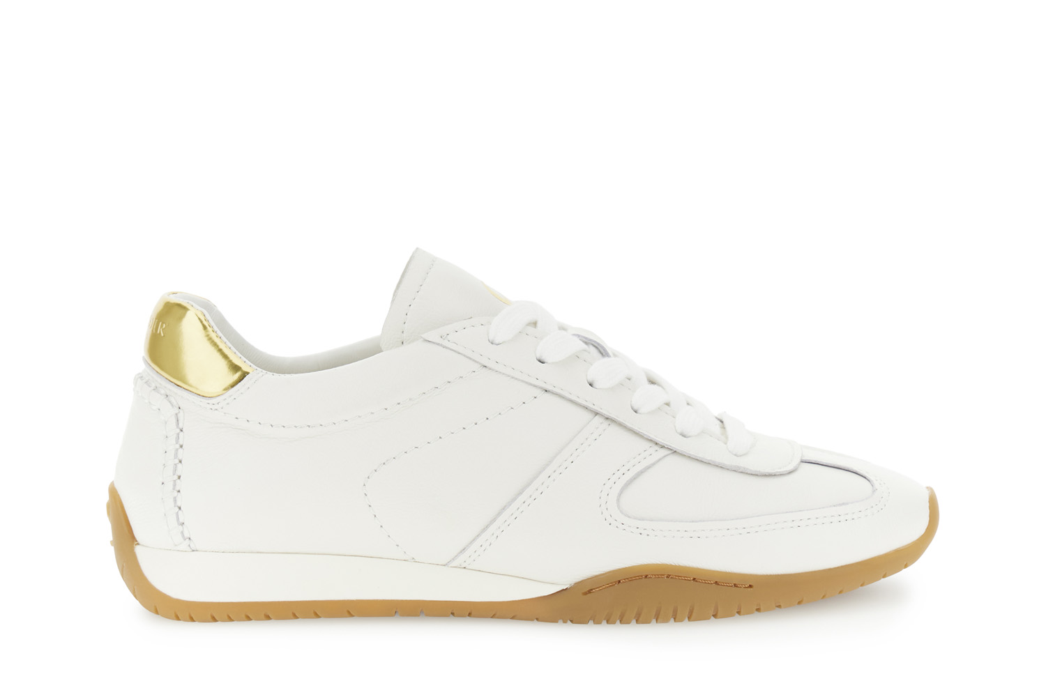 Image of running allacciate in nappa bianco