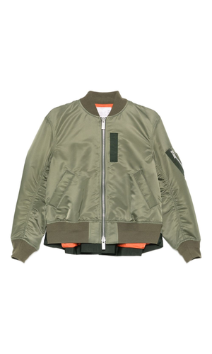 Nylon bomber jacket