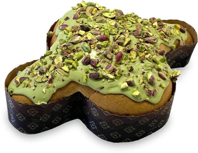 Colomba al Pistacchio 1kg. Artigianale Made in Italy Pasqua Focaccia Pasquale con Crema di Pistacchi Fatta a Mano in Italia Conca D'Oro