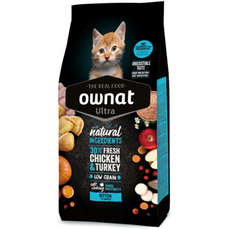Ownat Cat Ultra Kitten con Pollo e Tacchino per Gatti - 1.5 Kg