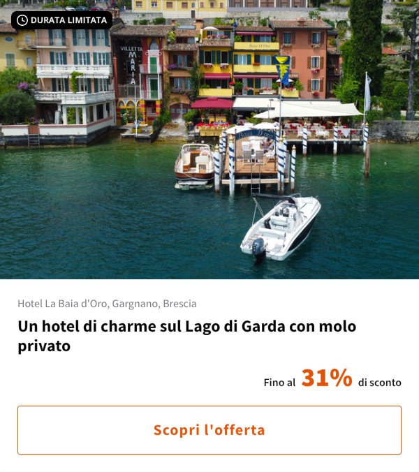 Un hotel di charme sul Lago di Garda con molo privato
