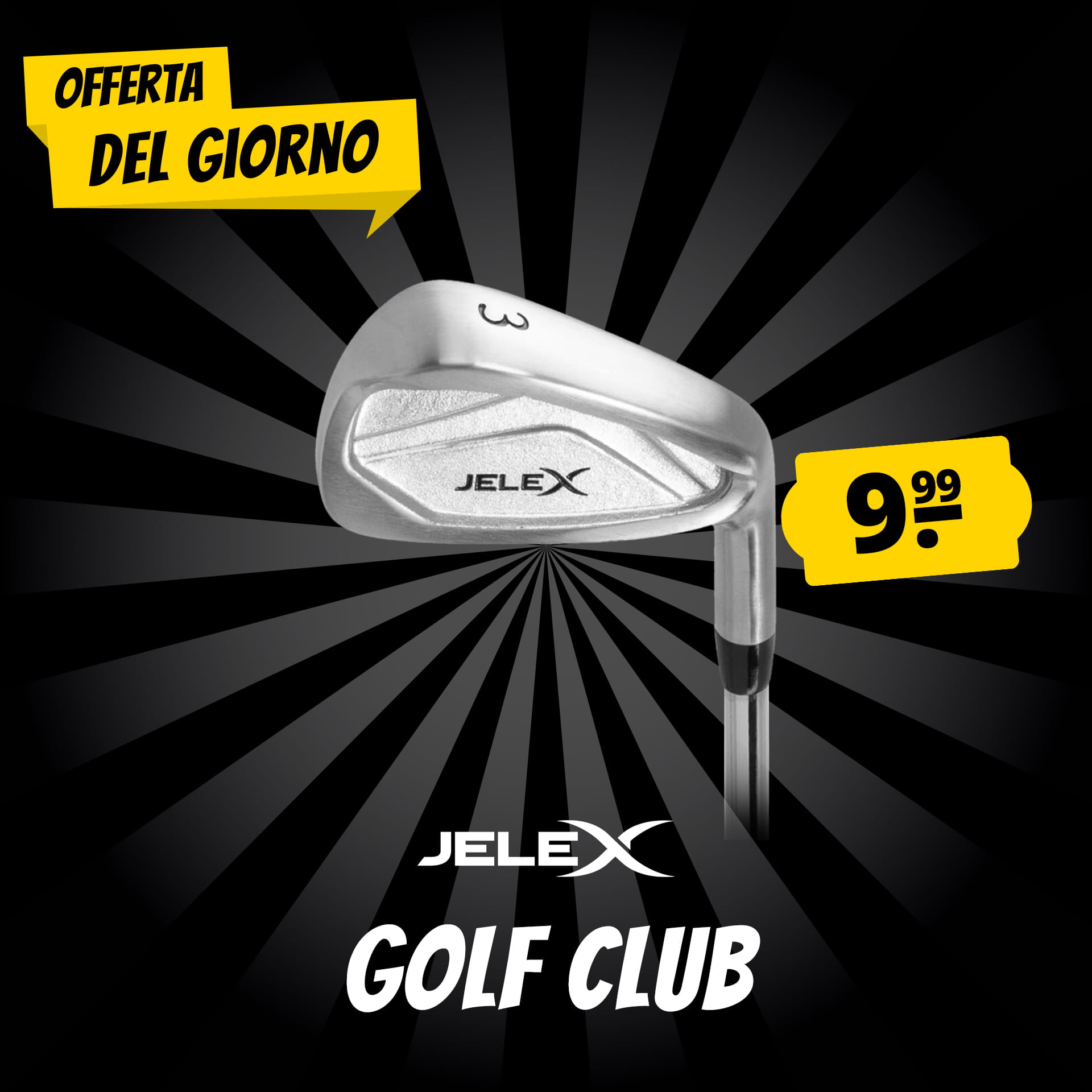 jelex x heiner brand mazza da golf ferro 3 per destri