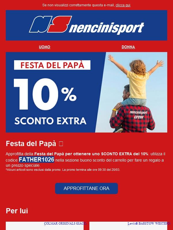 💙 Sconto EXTRA 10% - Festa del Papà 💙
