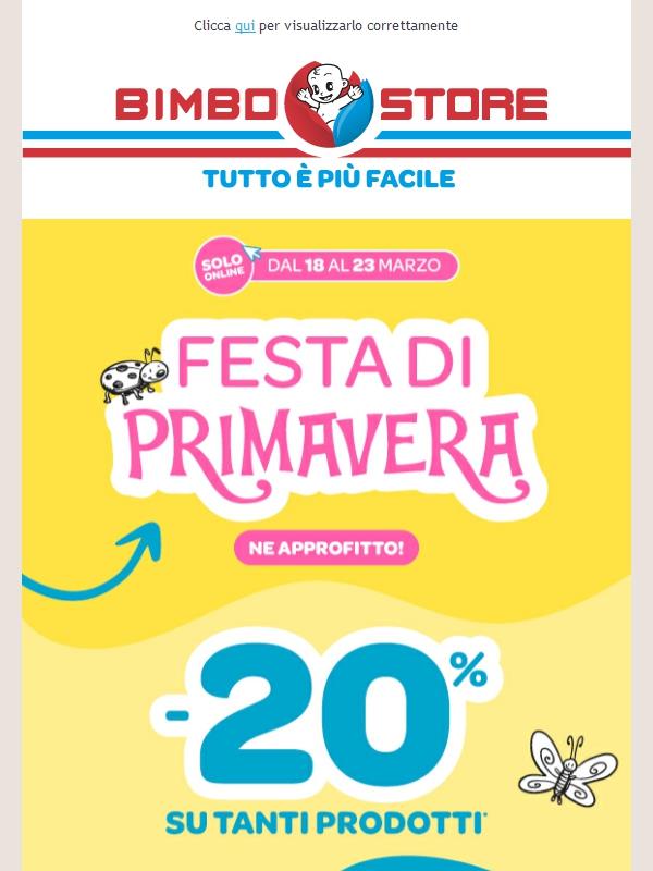 🌸 Da BIMBOSTORE È ARRIVATA LA PRIMAVERA! 🛒
