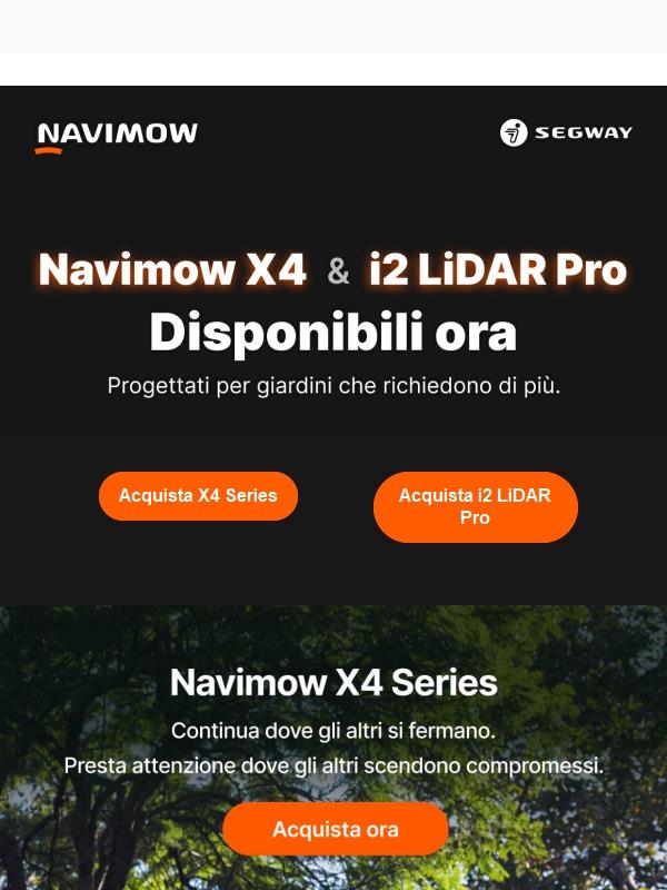 Navimow X4 e i2 LiDAR Pro: Fuori ora.