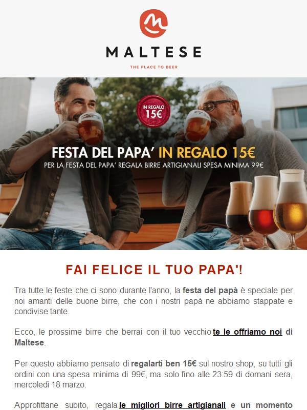 15€ in regalo per la festa del papà!