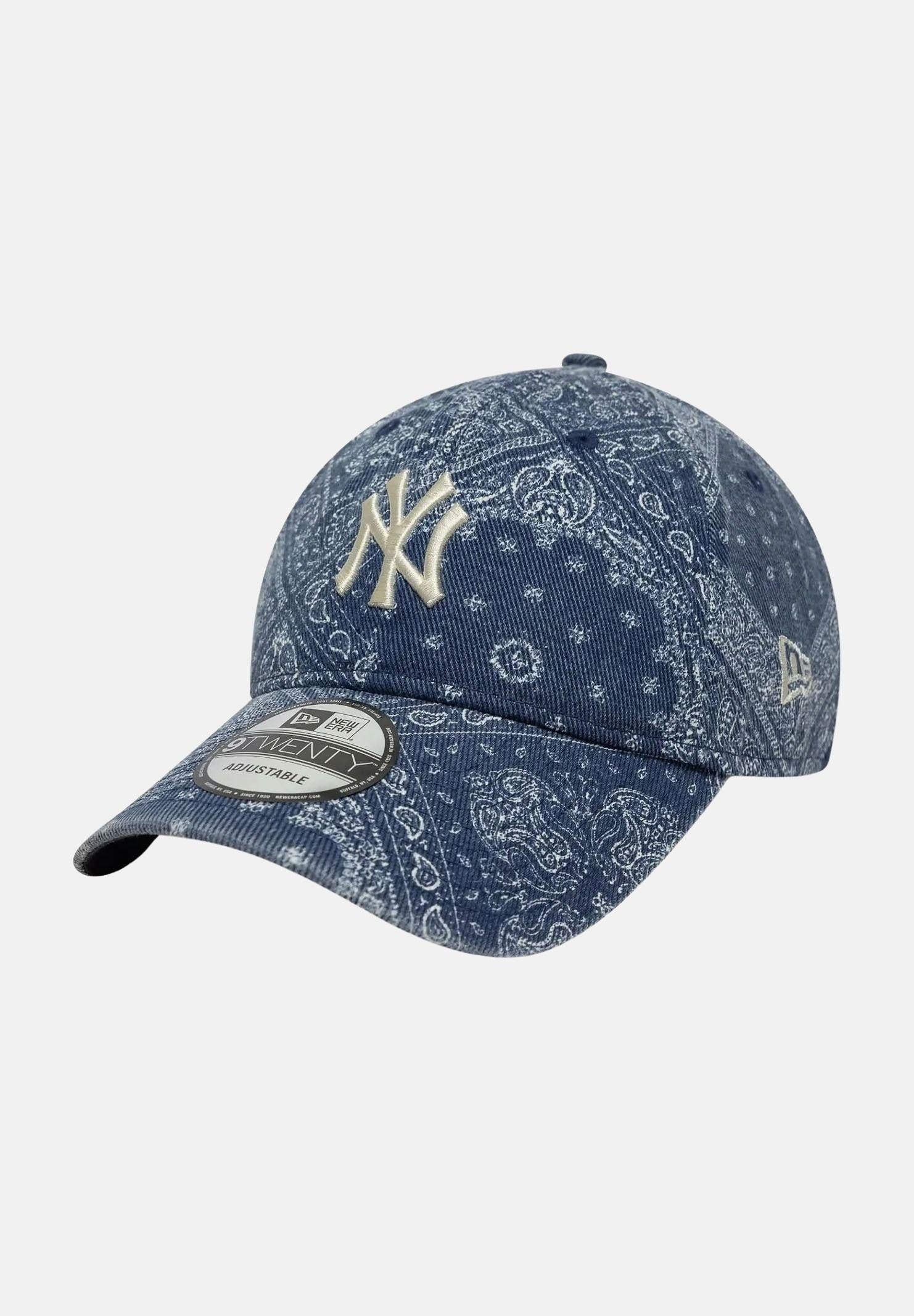Image of NEW ERA Cappello con visiera 9TWENTY New York Yankees MLB Washed Paisley  in denim per uomo e donna
