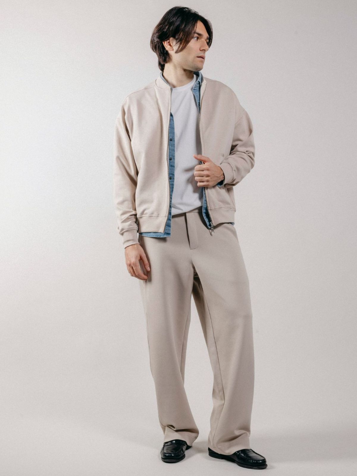 Pantalone in Interlock Beige