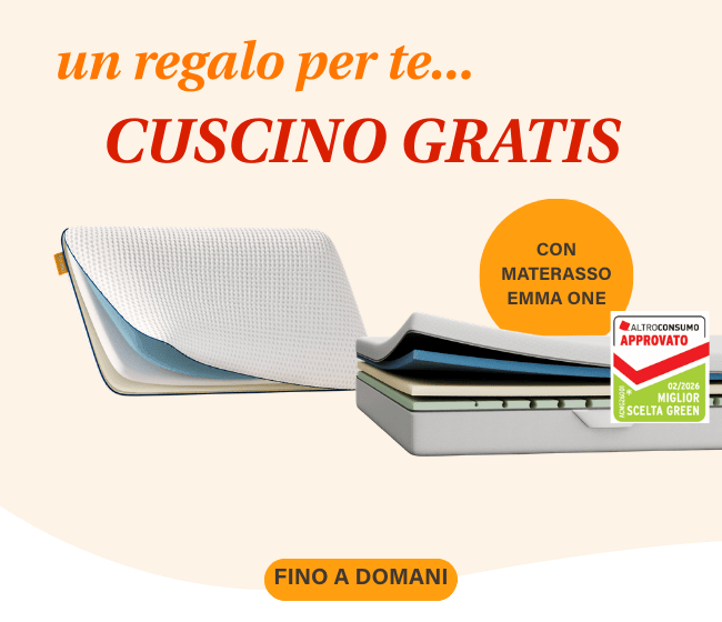un regalo per te... CUSCINO GRATIS CON MATERASSO EMMA ONE