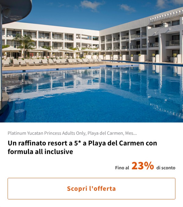 Un raffinato resort a 5* a Playa del Carmen con formula all inclusive
