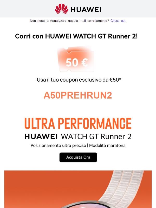 🎟️ €50 di sconto sul tuo compagno di corsa⌚️