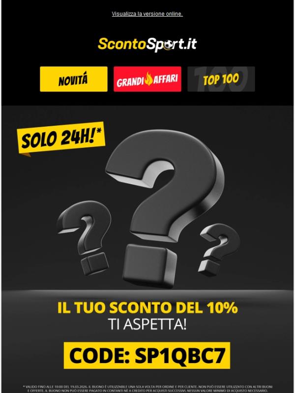 Pssst... il tuo sconto a sorpresa ti aspetta 🤫