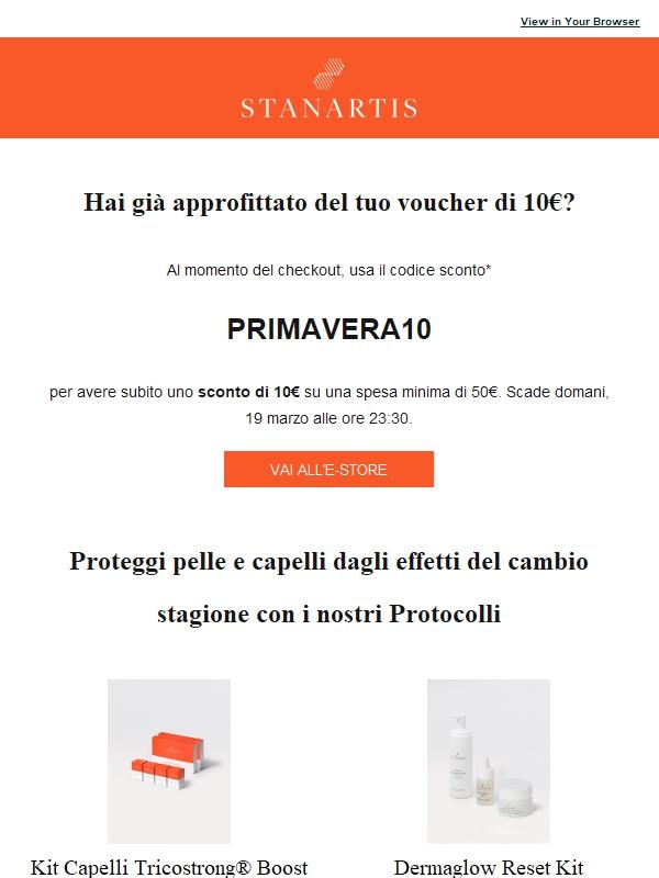 Scade domani! Usa il tuo voucher di 10€🎁