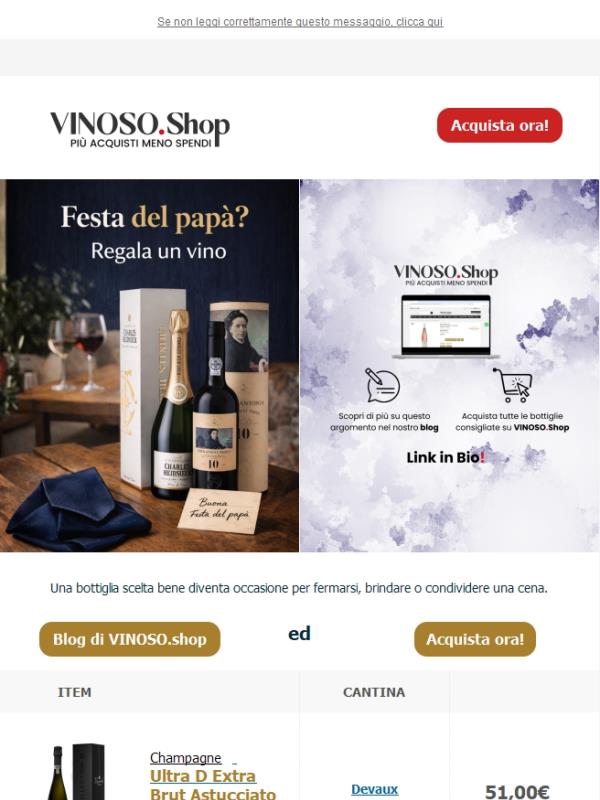 🎁 VINOSO | Un Regalo Per La Festa Del Papà funziona quando crea un momento