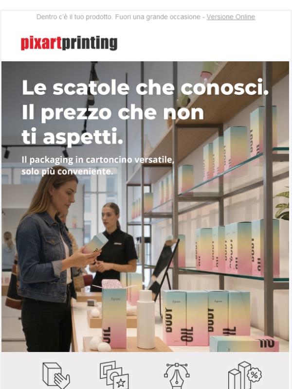Il packaging che ami. Con prezzi che amerai di più!