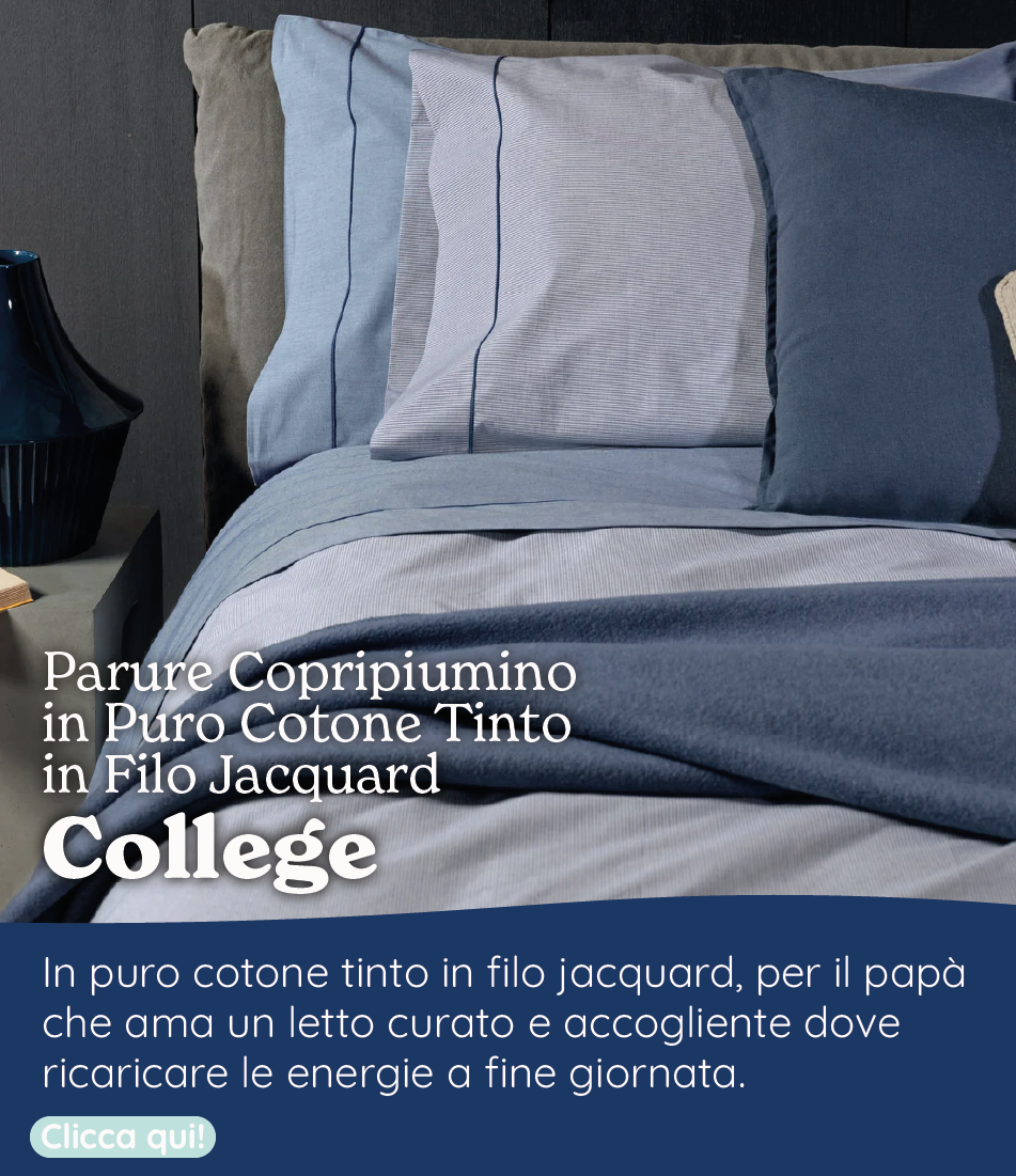 Parure Copripiumino in Puro Cotone Tinto in Filo Jacquard - College