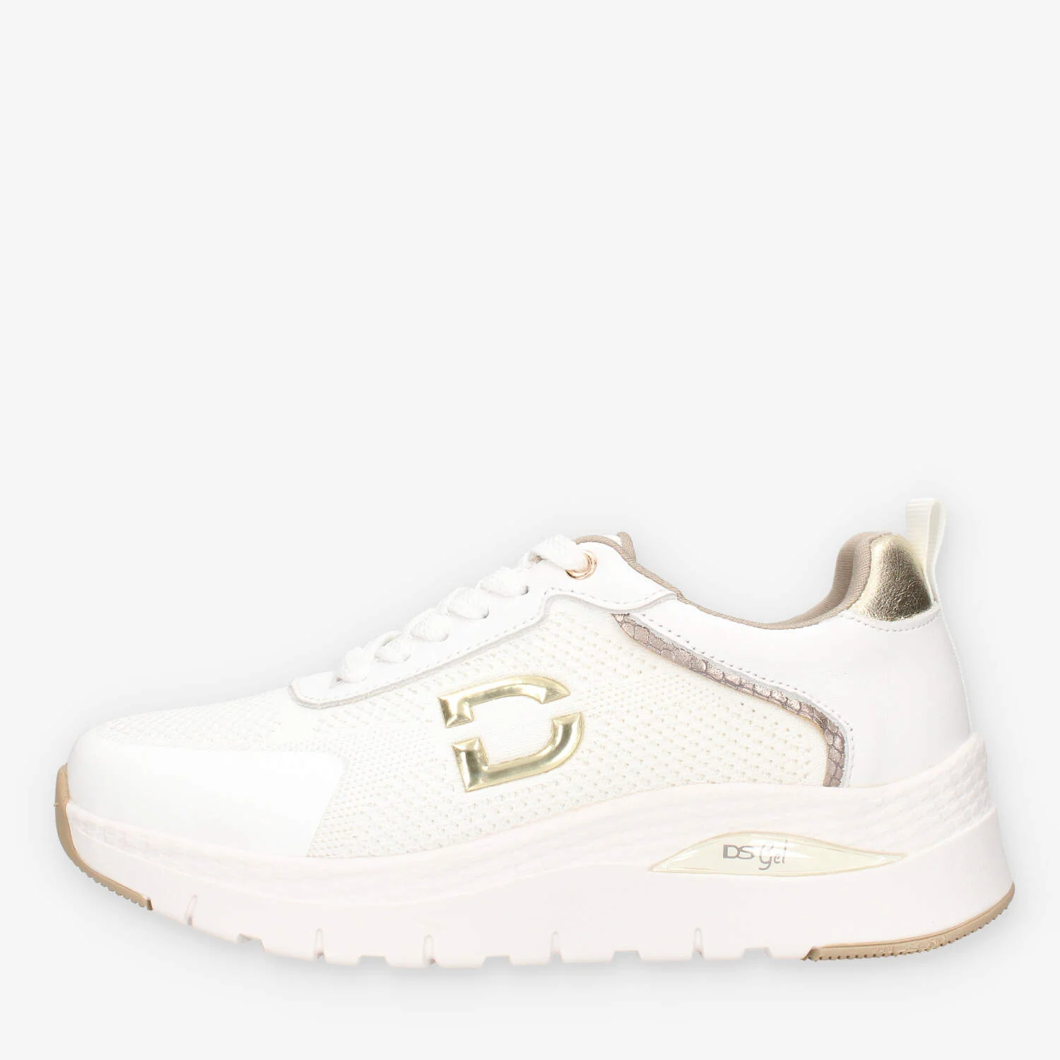 Image of Donna Serena 145671DM-BIANCO-PLAT Sneakers bianche e platino da donna