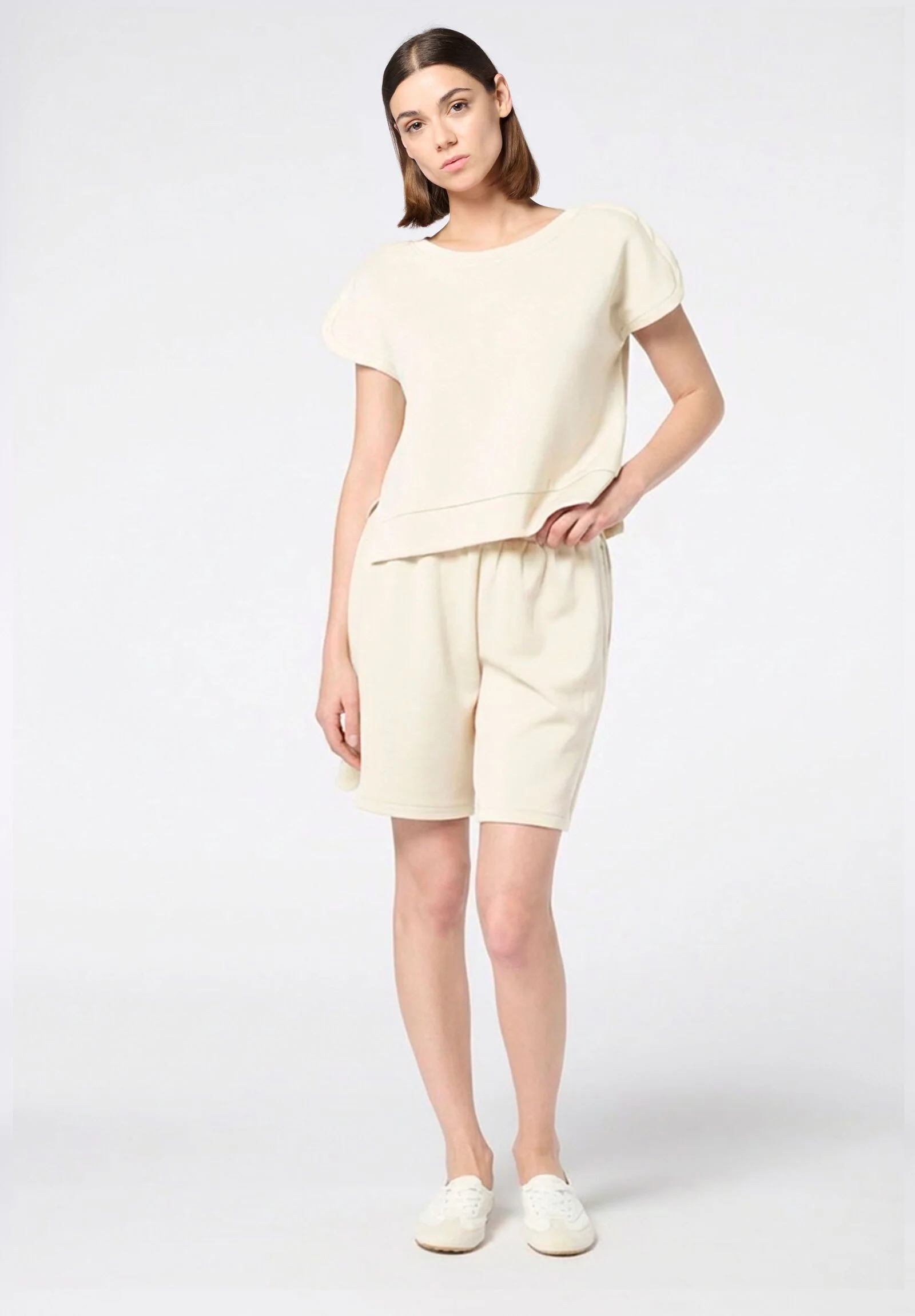 Image of Shorts in Tessuto Tecnico Modal Boarding Pass - Avorio