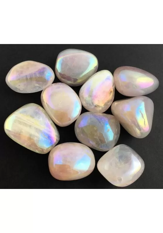 Image of Burattato QUARZO ROSA con Aqua AURA Cristalloterapia Collezionismo Chakra