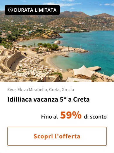Idilliaca vacanza 5* a Creta