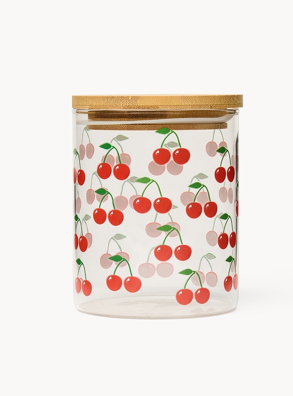 Barattolo in vetro motivo ciliegie