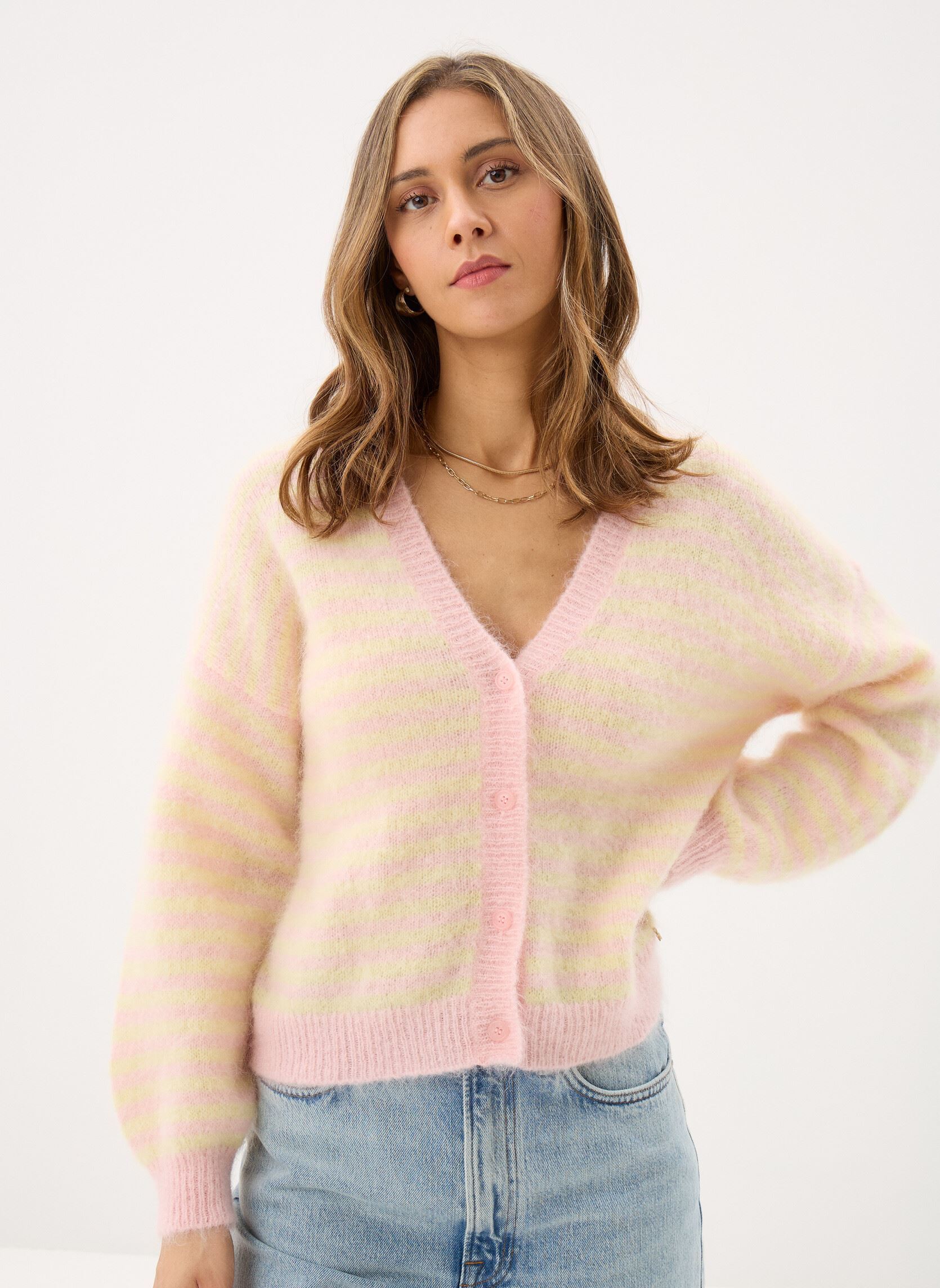 Des Petits Hauts gilet ALVARO donna giallo