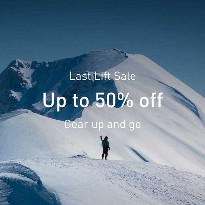 Last Lift Sale: Up to 50% off. Gear up and go.