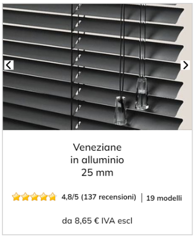 Veneziane in alluminio