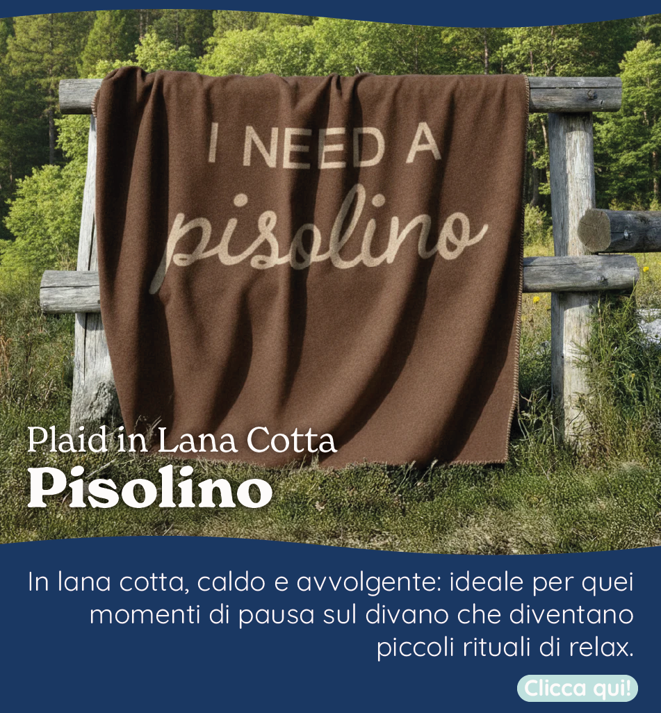 Plaid in Lana Cotta con Scritta - Pisolino