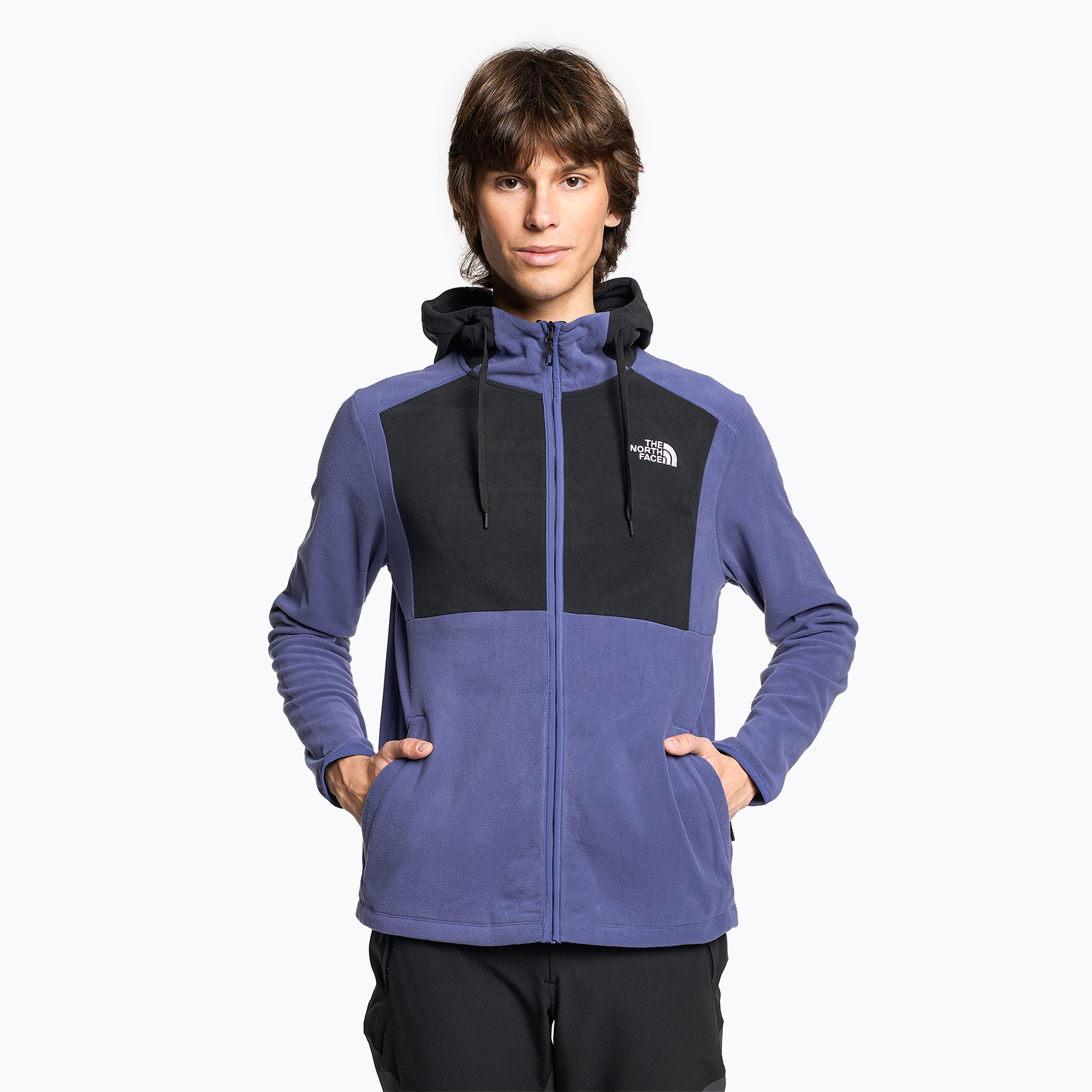 Felpa da trekking da uomo The North Face Homesafe Full Zip Fleece Hoodie cave blu/nero (S)