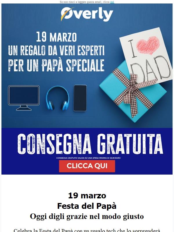 👨🏻‍🍼 Celebra la festa del papà con la Consegna Gratis