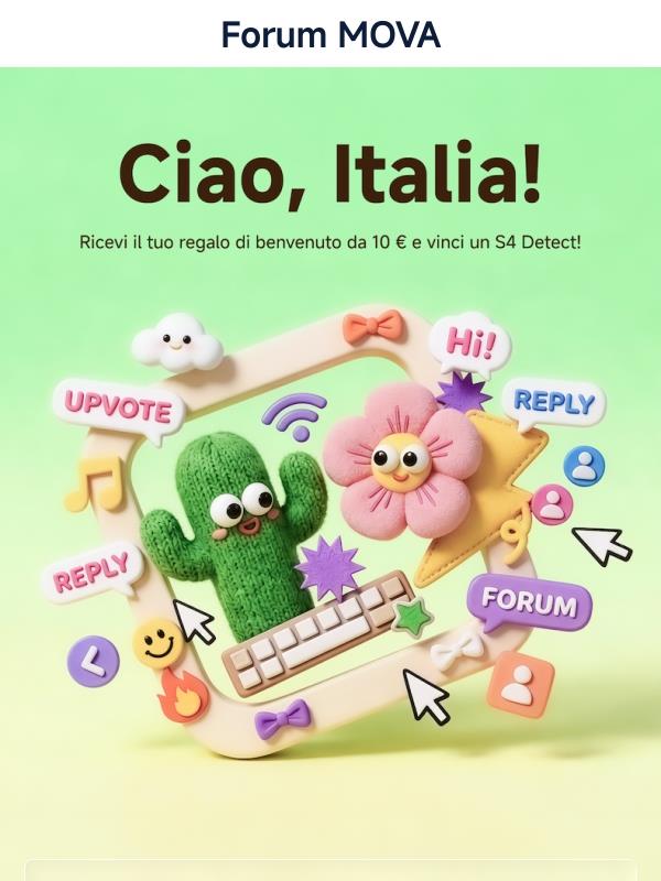 Ottime notizie! Il MOVA Italy Forum è ufficialmente online! 🎉