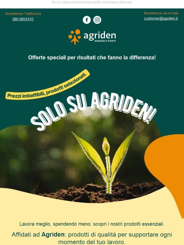 Hai già visto i prodotti in evidenza? Scoprili su Agriden 🌿