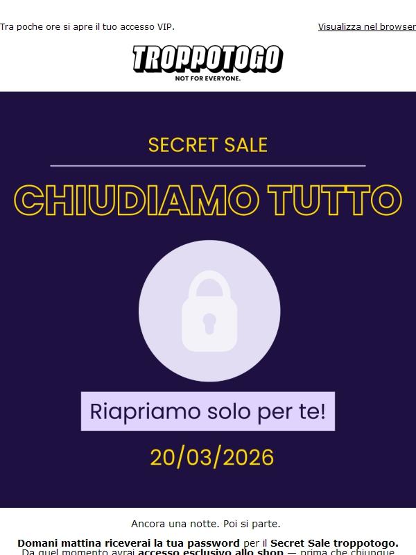 Domani. Presto. Password. Pronto/a? 🔑