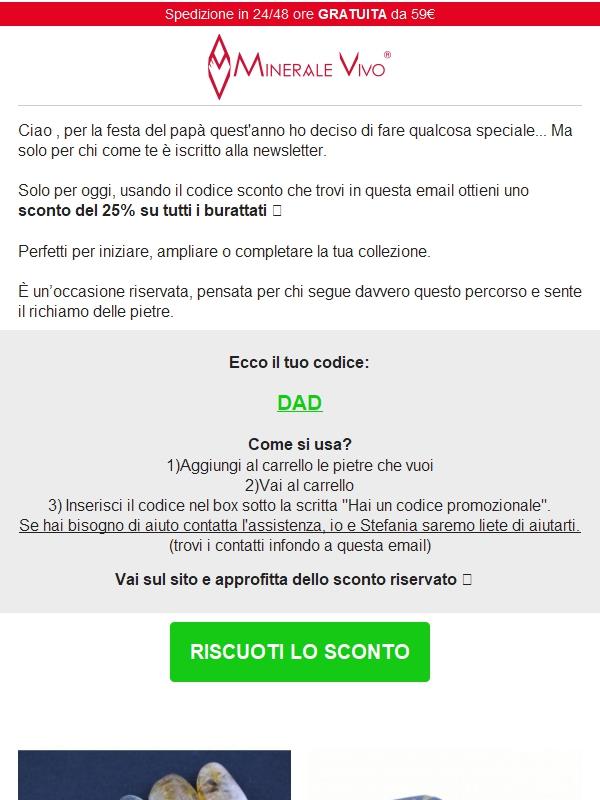 Solo per oggi: -25% sui burattati 💎