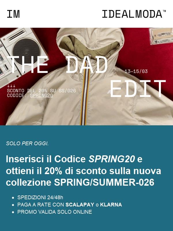 Festa del Papà: 20% di sconto esclusivo. Solo per oggi!