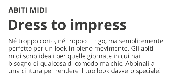Abiti midi - Dess to impress