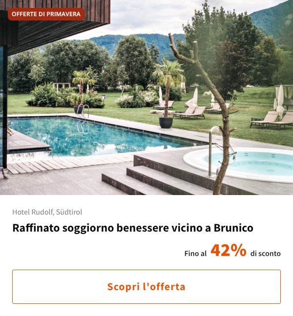 Raffinato soggiorno benessere vicino a Brunico