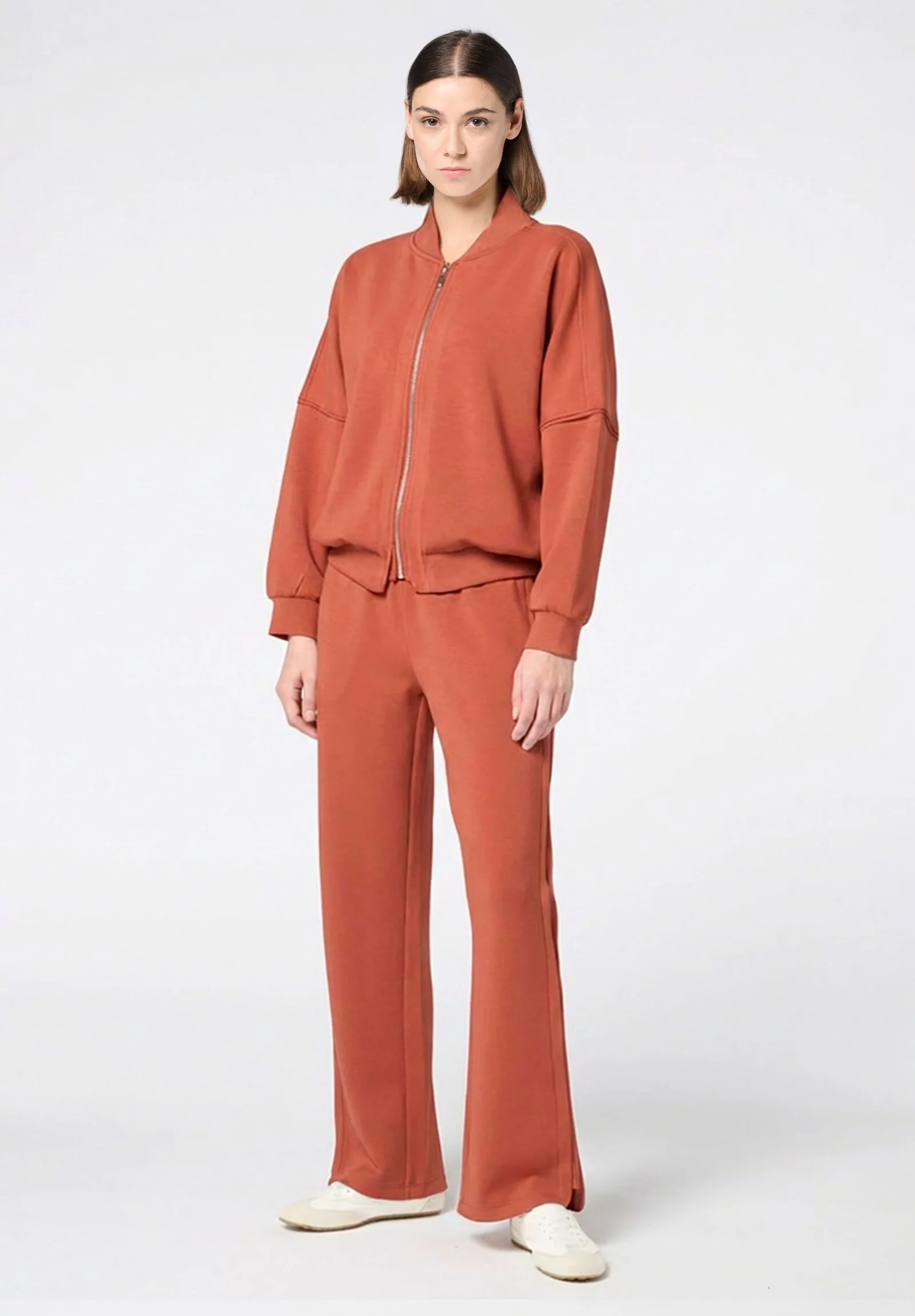 Image of Pantalone in Tessuto Tecnico Modal Boarding Pass - Terracotta