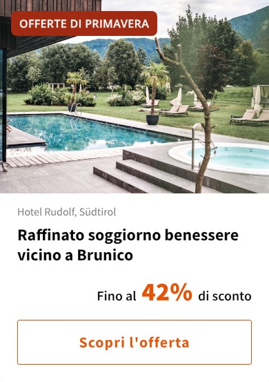 Raffinato soggiorno benessere vicino a Brunico