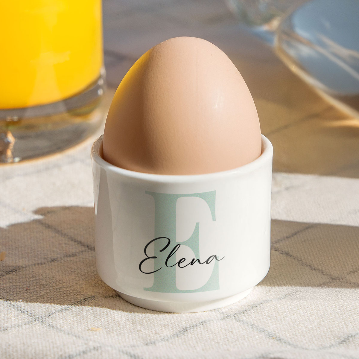 Image of Portauova Personalizzati con Monogramma Set da 2