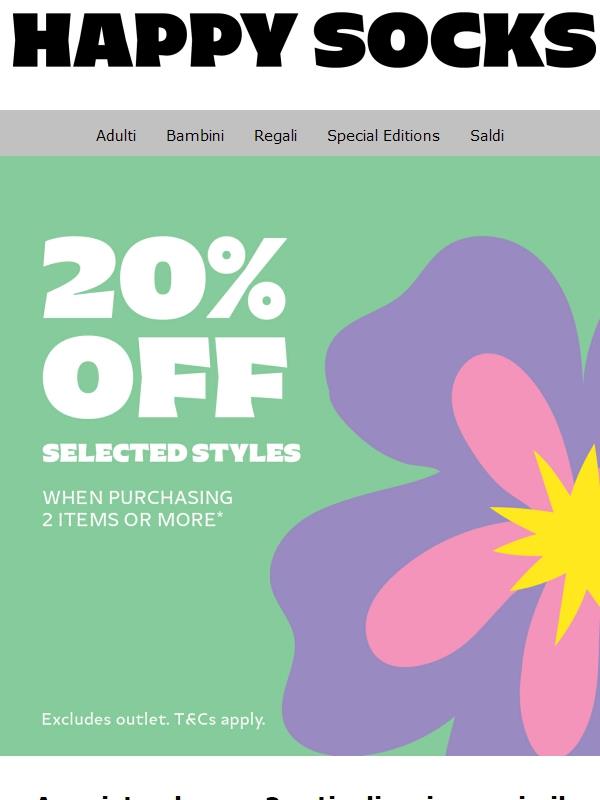 Festeggia la gioia con il 20% di sconto!